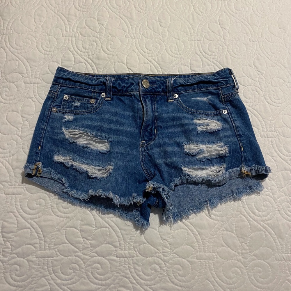 American Eagle Ripped Jean Shorts